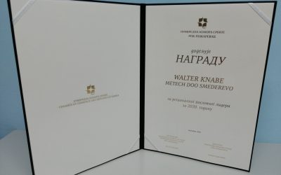 BSBA Members News: Walter Knabe, Metech, Receives Chamber of Commerce and Industry of Serbia Award for Regional Business Leader in 2020