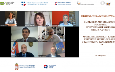 Dialogue between the state and business: online working meeting of five bilateral business associations with the Ministry of Finance and the Chamber of Commerce and Industry of Serbia
